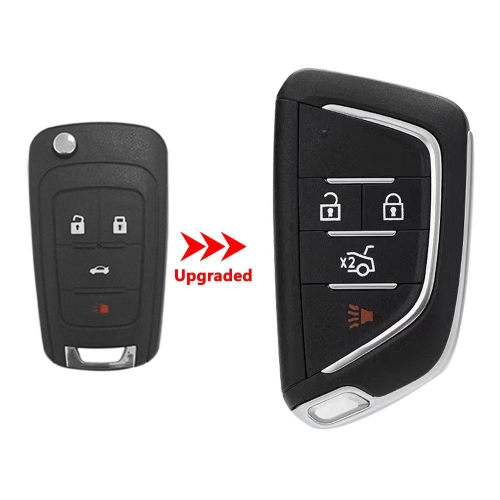 3+1 Buttons Modified Flip Car Key Shell Case For Chevrolet For Buick