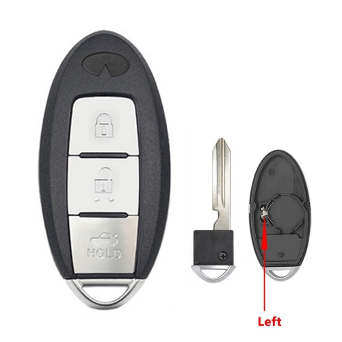 3 Buttons Keyless Entry Car Key Blank Fob Key Case Remote Key Shell Cover For INFINITI G35 G37 With Uncut Blade truck button #1