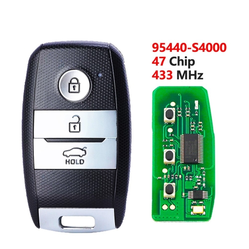 4 Button Smart Key For KIA Cerato Forte 2016 Remote 433MHz 8A Chip FCC ID: CQOFN00100 95440-A7600