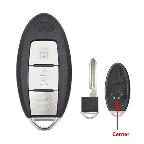 3 Buttons Keyless Entry Car Key Blank Fob Key Case Remote Key Shell Cover For INFINITI G35 G37 With Uncut Blade truck button #2