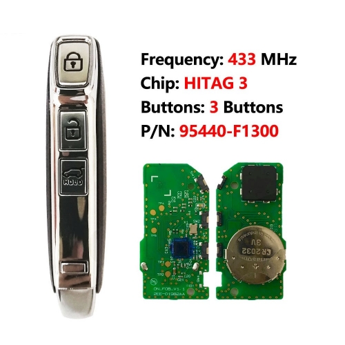 Kia Sportage 2019 Buttons:3 / 433MHz / NCF 2951 HITAG3 / 95440-F1300