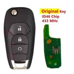 (433Mhz)3 Buttons ID4A Flip Remote Key For Chevrolet