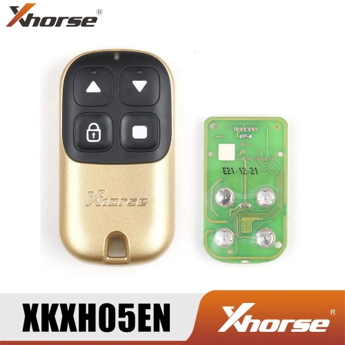 XHORSE XKXH05EN Garage Remote Key 4 Buttons Golden