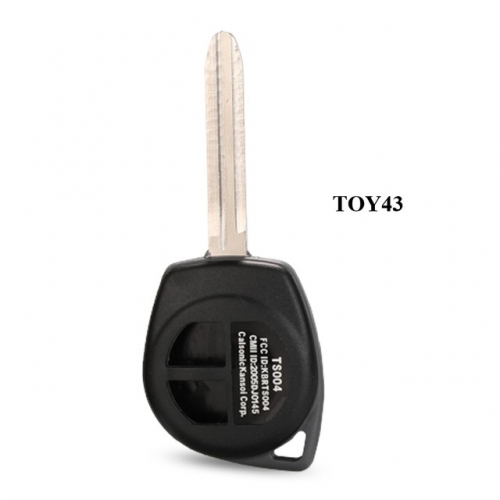 2Btn Remote Key Shell For Suzuki Without Rubber Pad TOY43 Blade