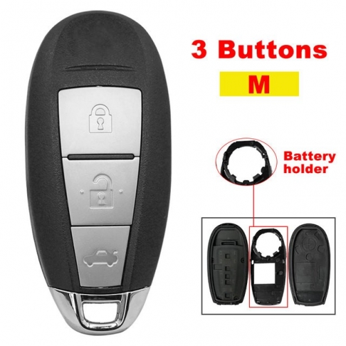 3Btn Smart Card For Suzuki Silver Button M Style