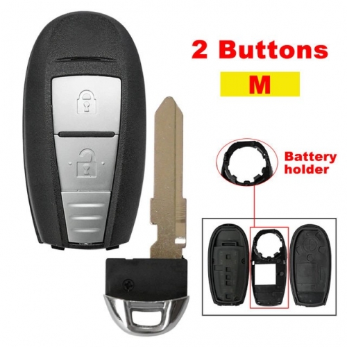 2Btn Smart Card For Suzuki Silver Button M Style