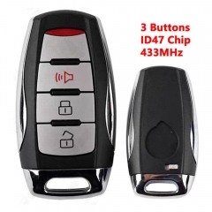 3B Car Keyless Smart Remote Key ID47 Chip 433Mhz for GWM Great Wall Pao Poer Haval UTE Cannon-X Car Intelligent Key