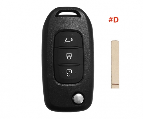 3 Buttons Flip Key Blank for Ren with #D Blade