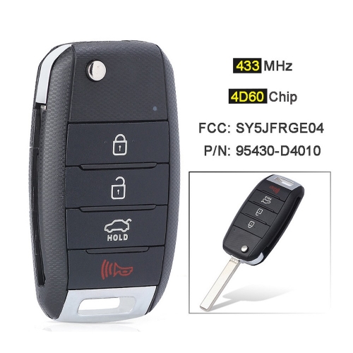For Kia Optima 2016 2017 2018 2019 2020 Remote Key Fob P/N: 95430-D4010 FCC ID: SY5JFRGE04