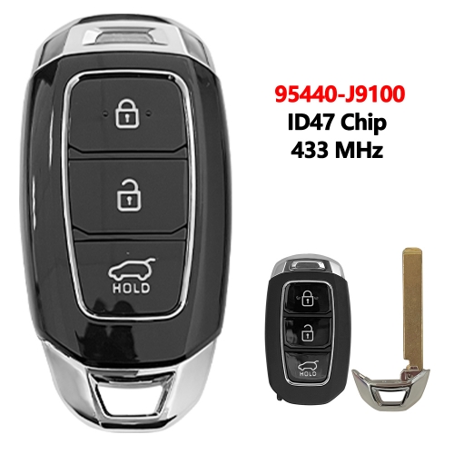 Smart Remote Control Car Key for Hyundai Kona 2018 2019 2020 2021 2022 Fob 433MHz P/N : 95440-J9100 TQ8-FOB-4F19
