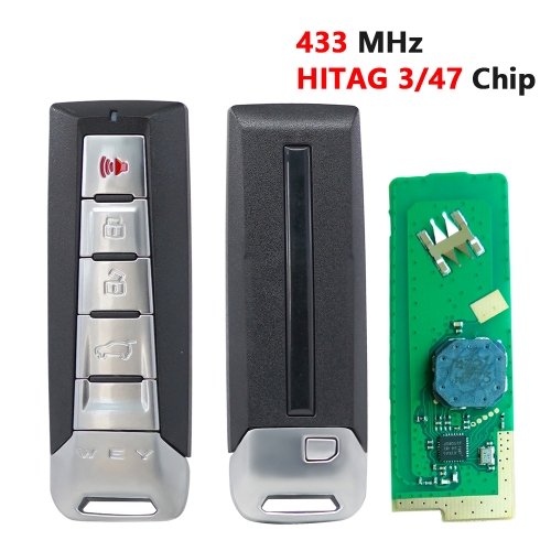 4 Button smart car key Suitable for Great Wall Tank A300 smart card Weipai vv5 smart card car remote control key