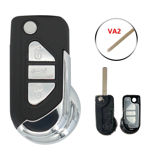 Fob Shell For Citroen DS3 DS4 DS5 Peugeot 307 3 Buttons VA2 Uncut Blade