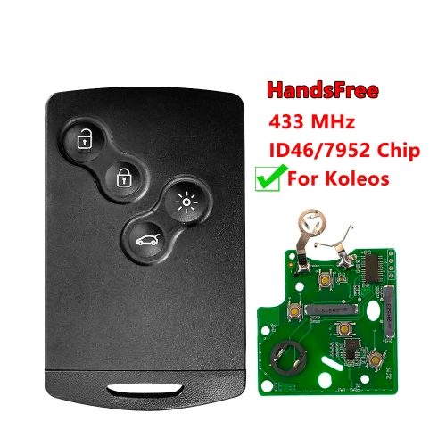 4 Button Remote Smart Card With 7952 Chip For Renault Koleo