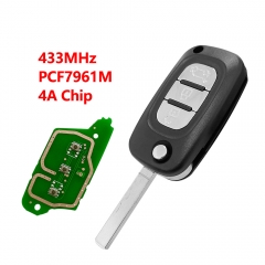 3 Buttons PCF7961M/4A Chip Flip Key For Renault Key  433MHZ