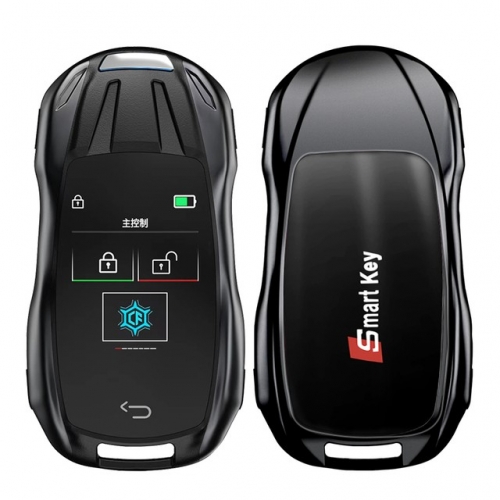 CF828 Universal Modified Boutique Smart Remote Key LCD Screen Keyless Entry For All Cars LCD Smart Key For Car New Arrival colour Black