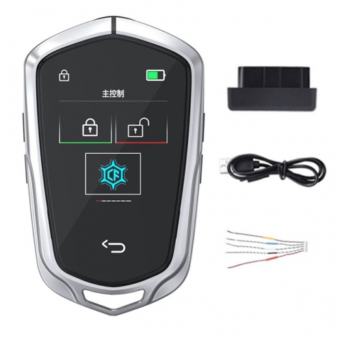 Universal Russian/Korean CF858 Smart Remote Key LCD Screen For BMW/Ford/Mazda/Toyota/Honda/KIA Keyless Comfort Entry  colour Silver