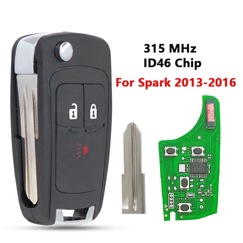 (315Mhz)3+1 Buttons ID46 Flip Remote Key For Chevrolet