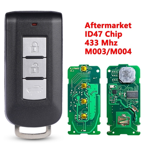 (433Mhz)3 Buttons ID47 Chip Smart Car Key for Mitsubishi M003/M004