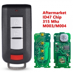 (315Mhz)2+1 Buttons ID47 Chip Smart Car Key for Mitsubishi M003/M004