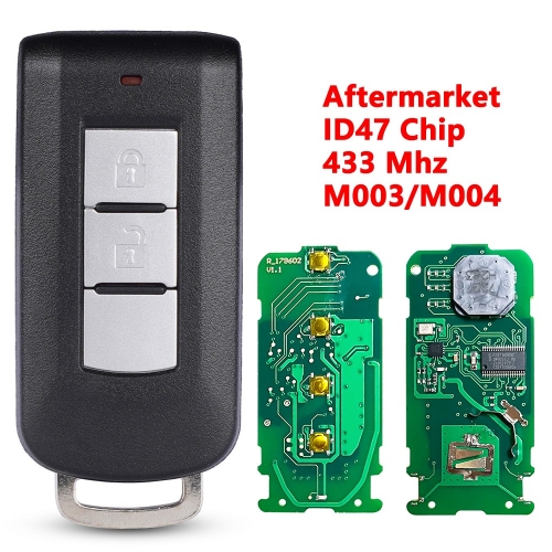 (433Mhz)2 Buttons ID47 Chip Smart Car Key for Mitsubishi M003/M004