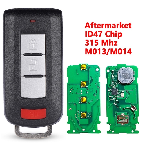 (315Mhz)2+1 Buttons ID47 Chip Smart Car Key for Mitsubishi M013/M014