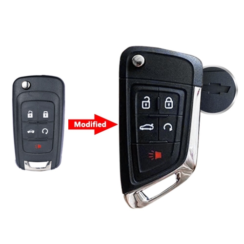 4+1 Buttons Modified Filp Remote Car Key Shell for Chevrolet#1