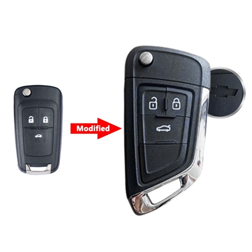 3 Buttons Modified Filp Remote Car Key Shell for Chevrolet#1