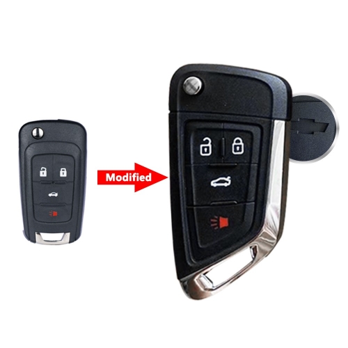 3+1 Buttons Modified Filp Remote Car Key Shell for Chevrolet#1