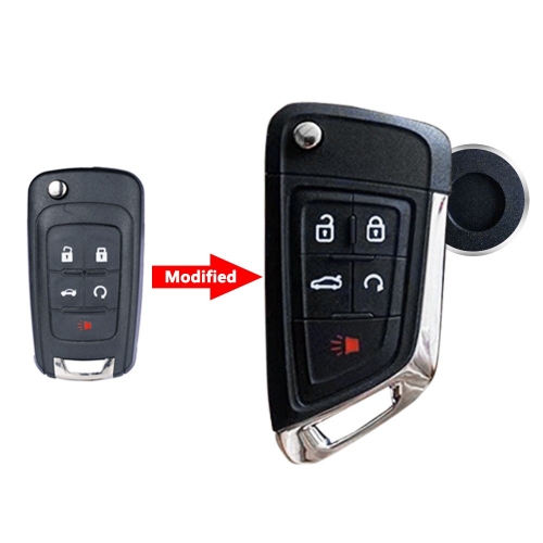 4+1 Buttons Modified Filp Remote Car Key Shell for Chevrolet#2