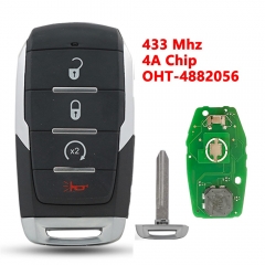 (433Mhz)OHT-4882056 4 Buttons 4A Chip Remote Key for Dodge#1