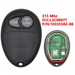 (315Mhz)L2C0007T/10335582-88 2 Buttons Remote Key for Buick