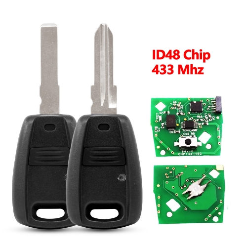 (433Mhz)1 Button ID48 Chip Remote Key for Fiat ZedFull