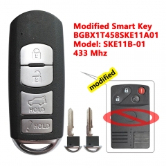 (433Mhz)BGBX1T458SKE11A01 SKE11B-01 4 Buttons Modified Smart Remote Car Key for Mazda CX-7 CX-9 2007 2008 2009
