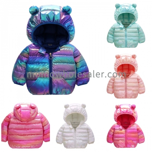 201470 Children's down padded jacket winter thickening baby jacket girls foreign style padded jacket infants and toddlers padded jacket boys colorful outfits