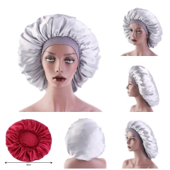 TJM-405A Extra large satin round hat, stretch wide-brimmed night hat, chemotherapy hat