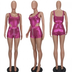 YD8622 Fashion sexy suspenders waist two-piece suit