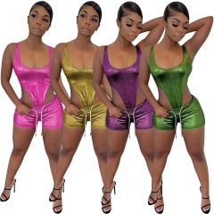 YD8622 Fashion sexy suspenders waist two-piece suit