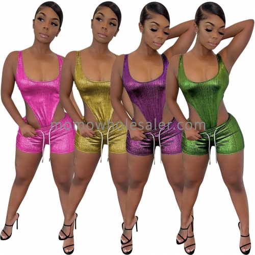 YD8622 Fashion sexy suspenders waist two-piece suit
