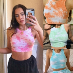CF164 Explosive Print Sexy Print Navel Tank Top