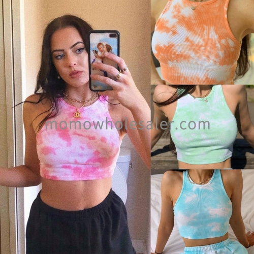 CF164 Explosive Print Sexy Print Navel Tank Top