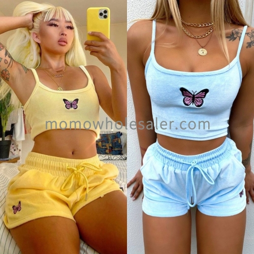 F215 Sexy Slim Fit Slim Navel Applique Tie Set