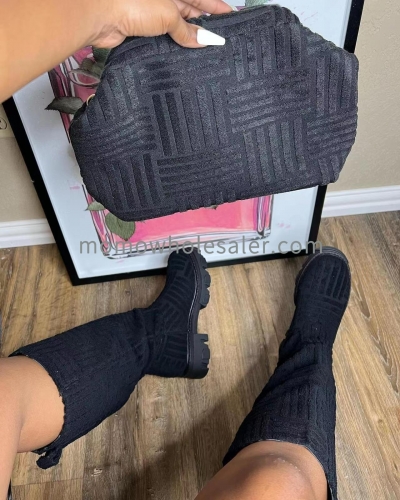 towel cotton boots+purse set