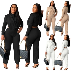 L337 Fashion Design Autumn Winter Long Sleeve Pants Set Two Pieces