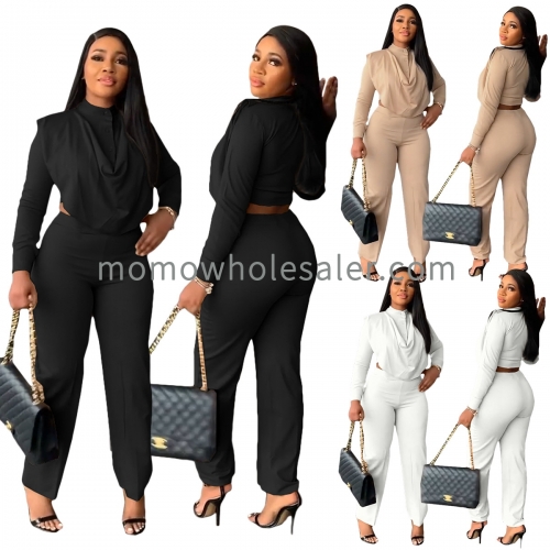 L337 Fashion Design Autumn Winter Long Sleeve Pants Set Two Pieces