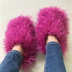 QTM02 faux beach wool cotton slippers