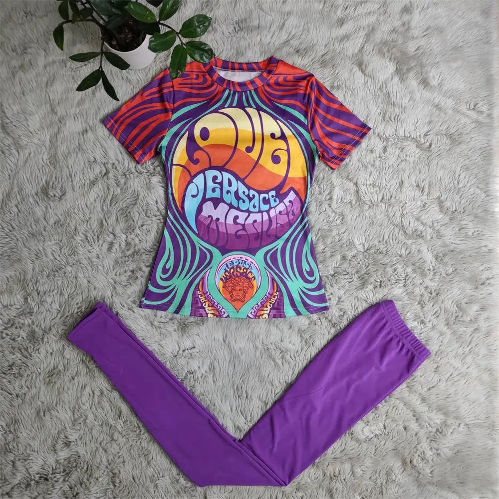 Printed Top Casual Pants Set
