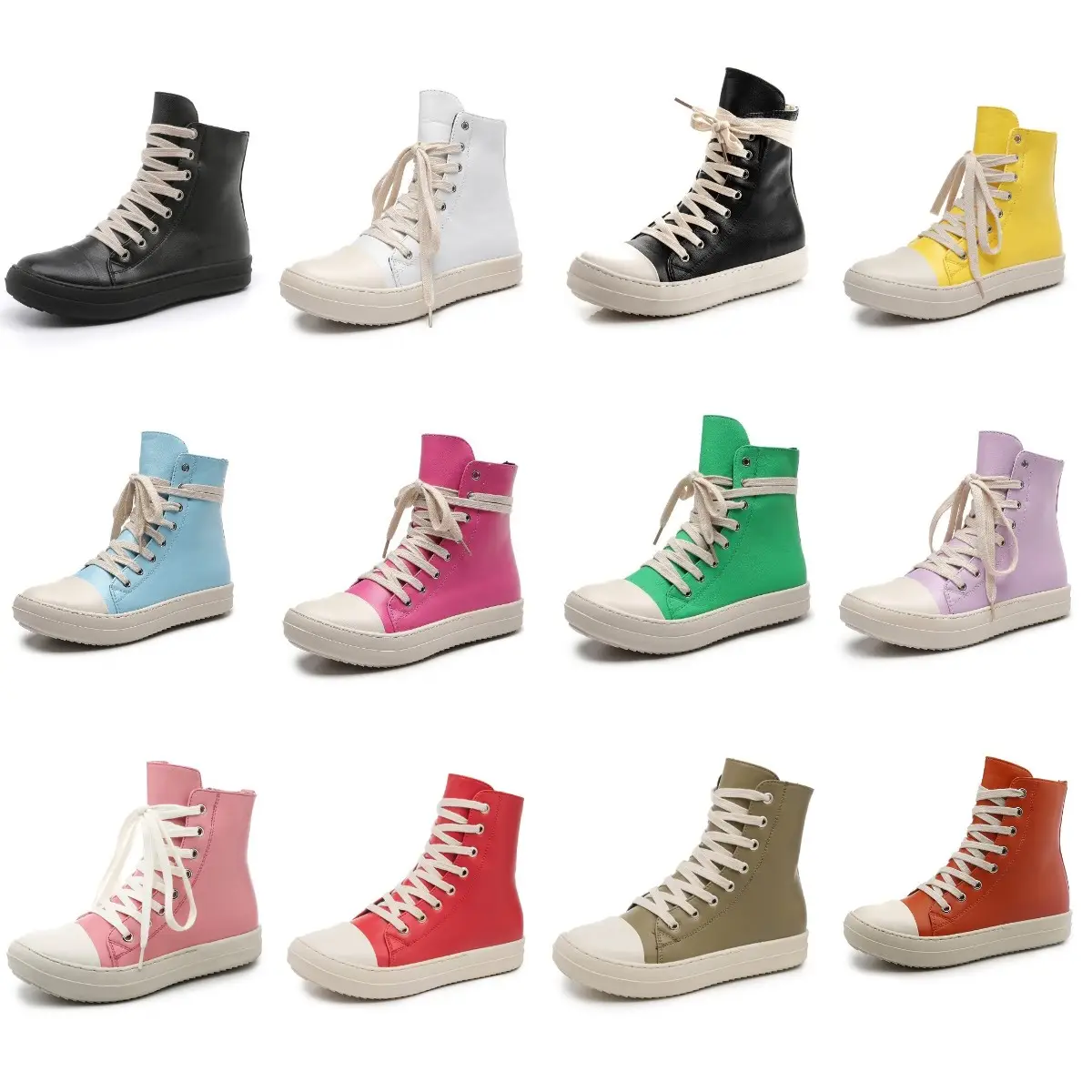 2023 Unisex Trendy Outdoor High Top Platform Boots PU Sneakers Casual Shoes for Women