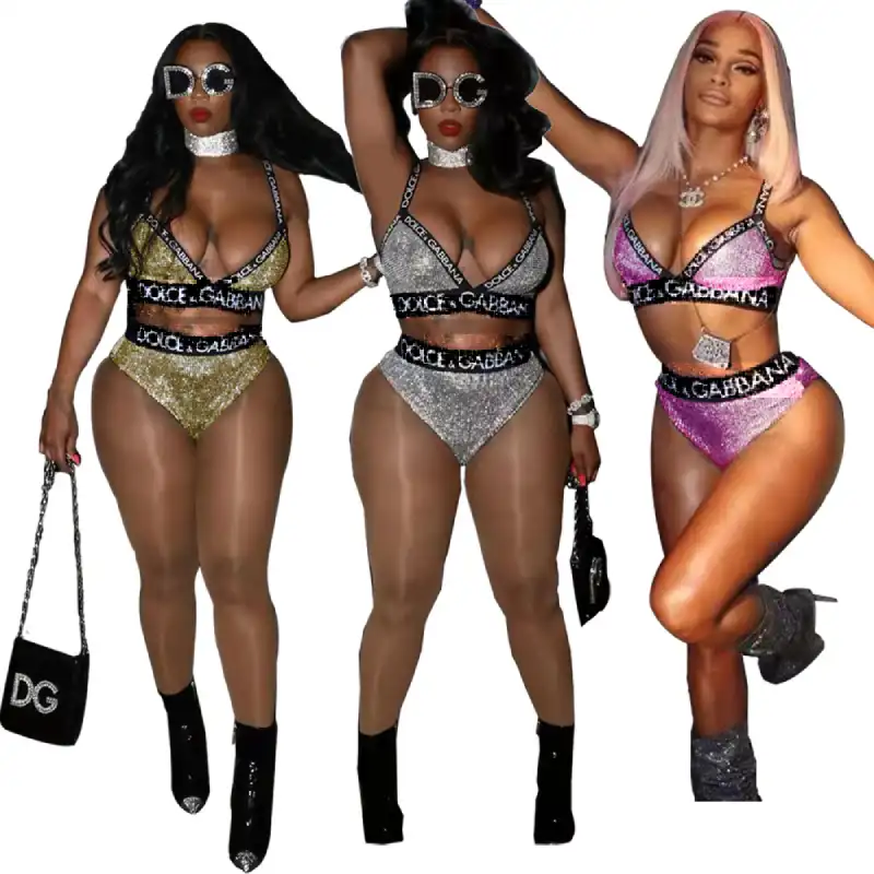 CY9078 2023 women sexy nightclub bikini swimsuit two-piece set