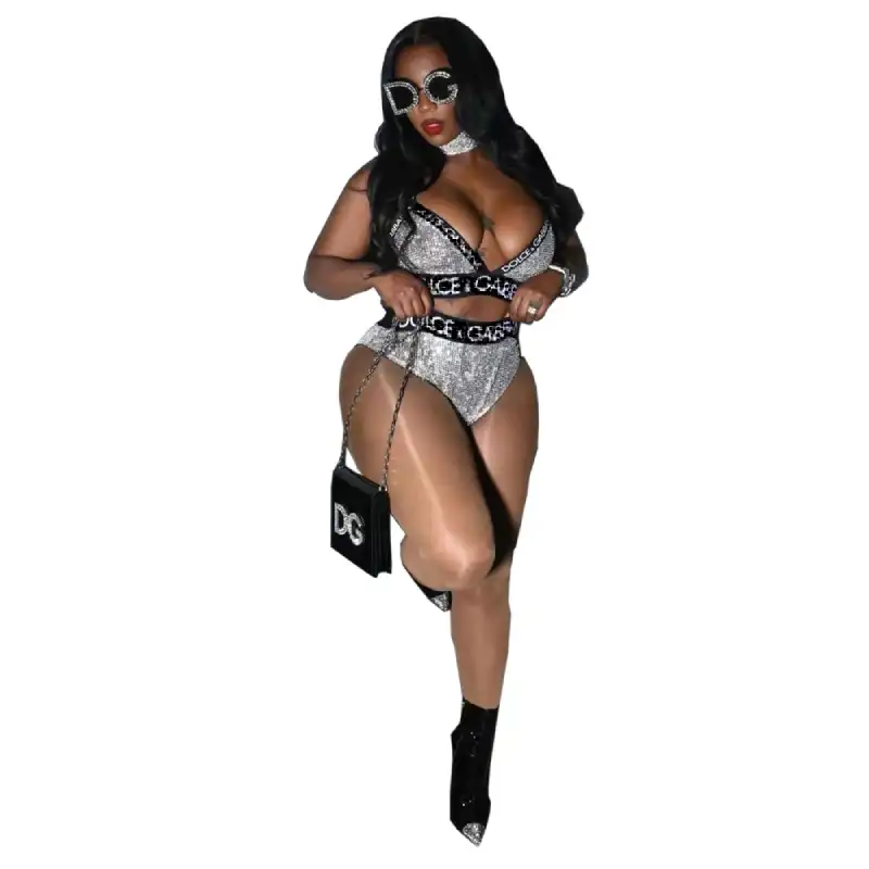 CY9078 2023 women sexy nightclub bikini swimsuit two-piece set