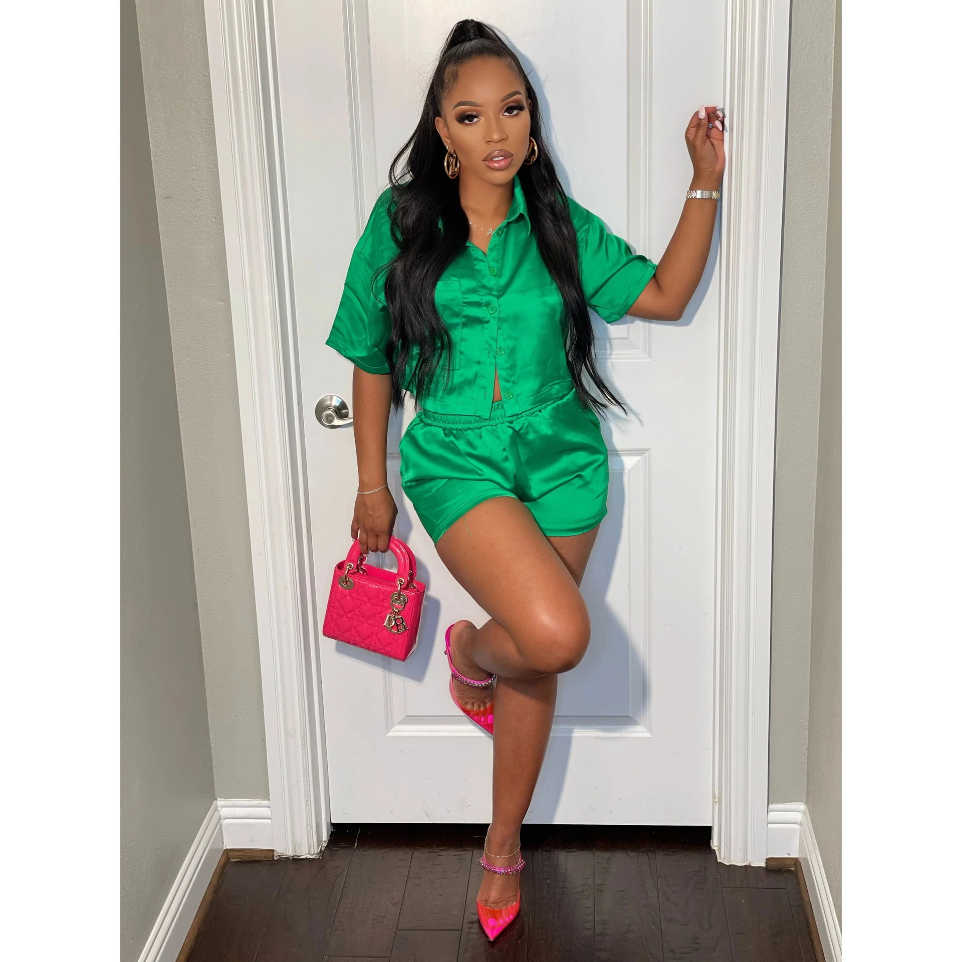 J10055 flexible leisure two-piece set